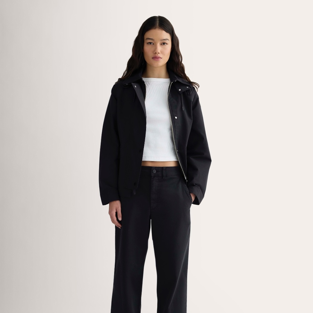 Everlane Women's Wide-Leg Chino Pant in Black, Size 8, Cotton